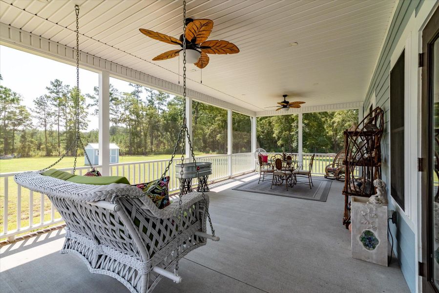 Exterior details and patio area of a home in , Ravenel (Image 4). Exterior details and patio area of a home in , Ravenel (Image 4).
