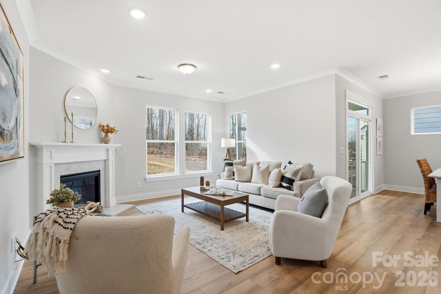 Furnished interior view inside a new home in Villas at Prestwick, Mooresville (Image 32).