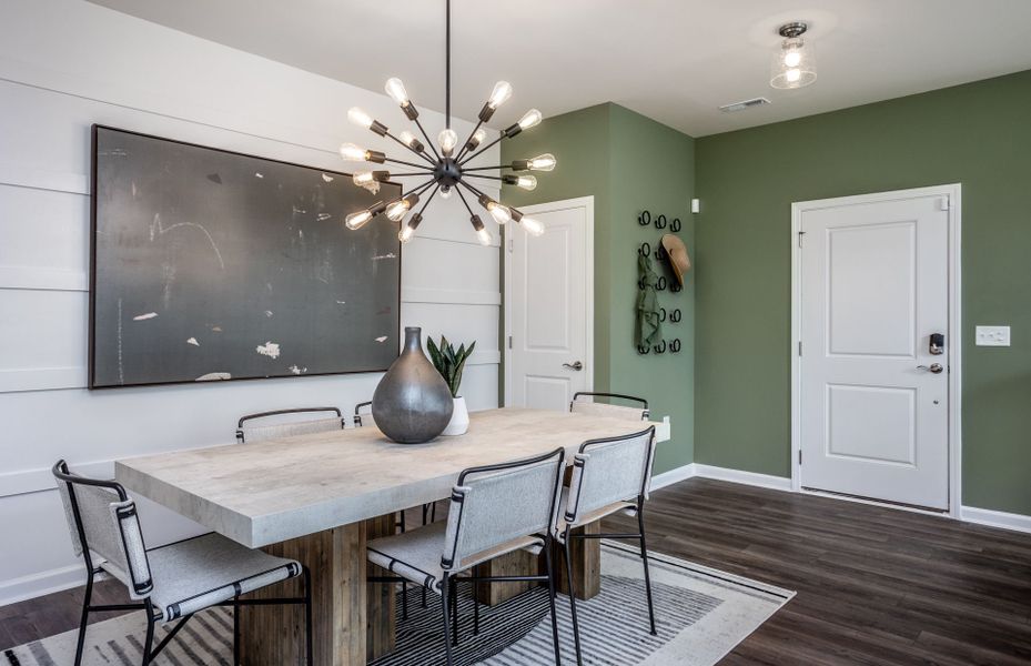 Furnished interior view inside a new home in Exchange at 401, Raleigh (Image 18).