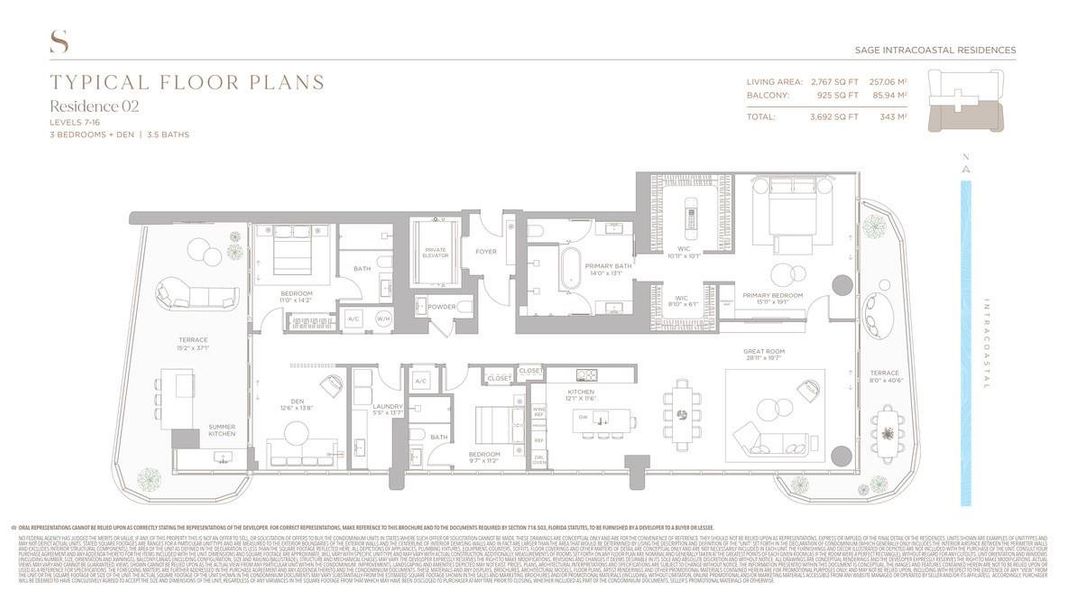 2D floor plan layout of this home in , Fort Lauderdale, FL (Image 4).