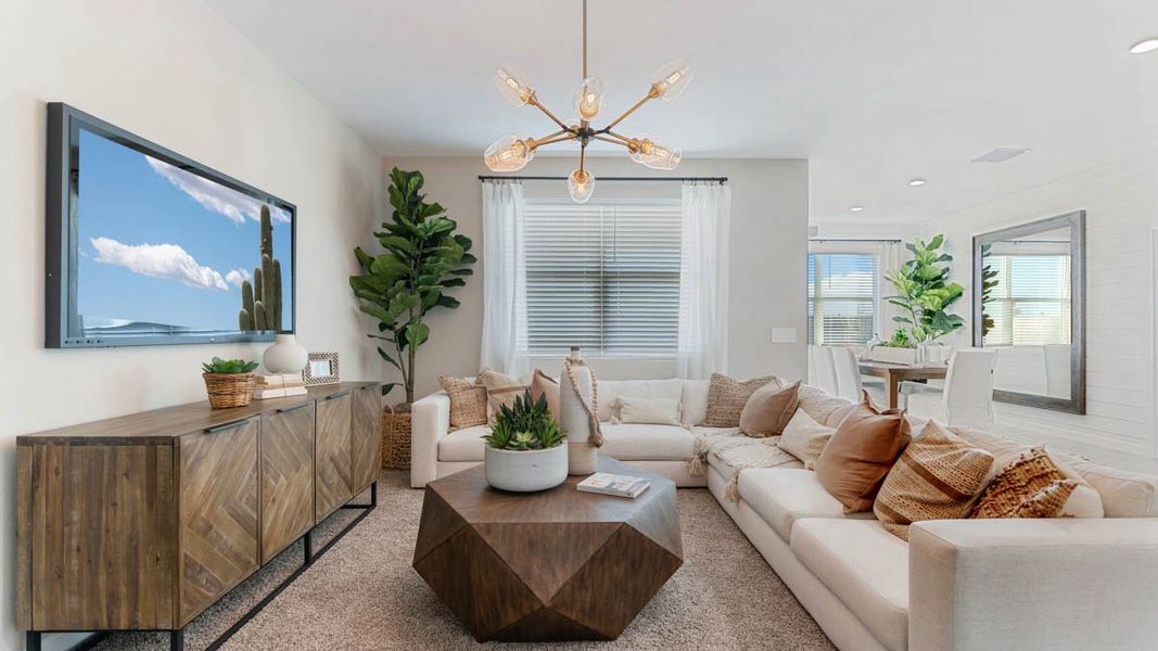 Furnished interior view inside a new home in Desert Moon Estates, Buckeye (Image 11).