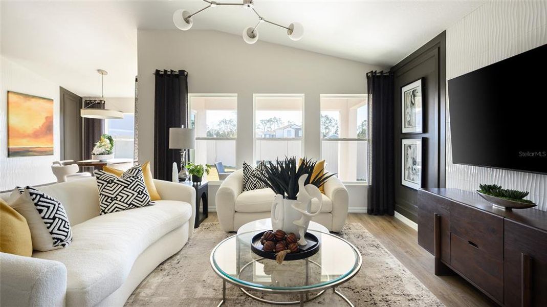 Furnished interior view inside a new home in Pasadena Ridge, Zephyrhills (Image 2). Furnished interior view inside a new home in Pasadena Ridge, Zephyrhills (Image 2).