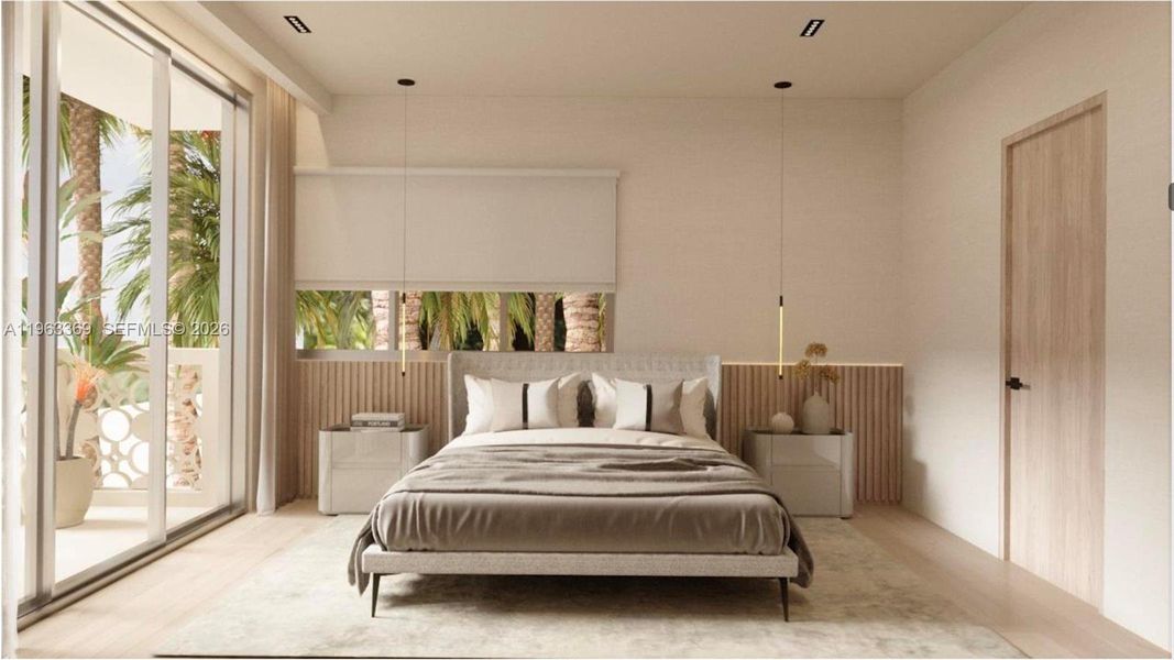 Furnished interior view inside a new home in , Miami Beach (Image 11).