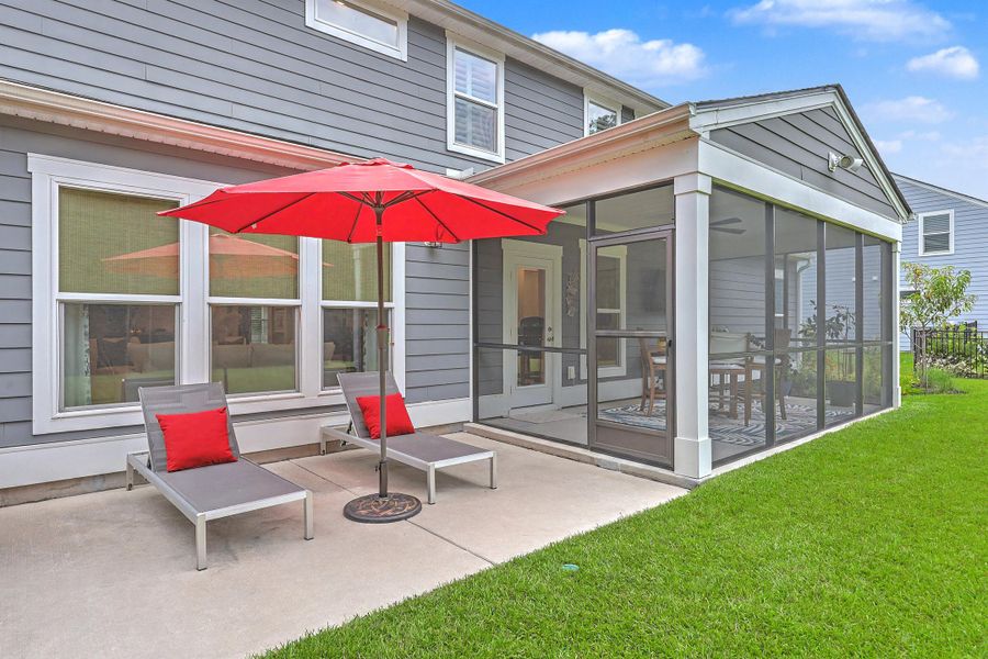 Exterior details and patio area of a home in Sea Island Preserve, Johns Island (Image 32).