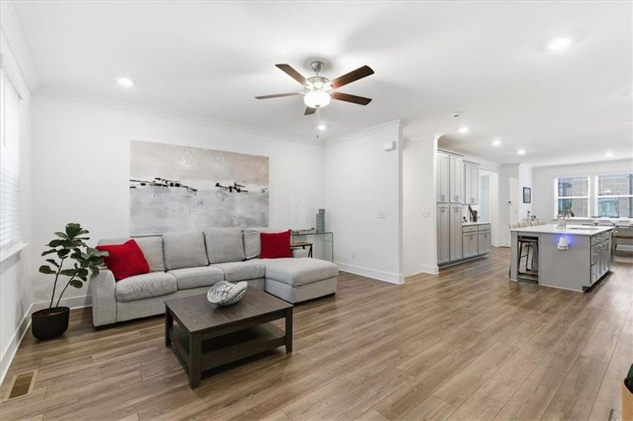 Furnished interior view inside a new home in Towns At Peachtree Corners, Peachtree Corners (Image 9).