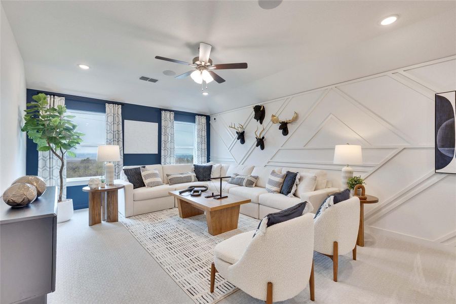 Furnished interior view inside a new home in Whisper South, San Marcos (Image 28).