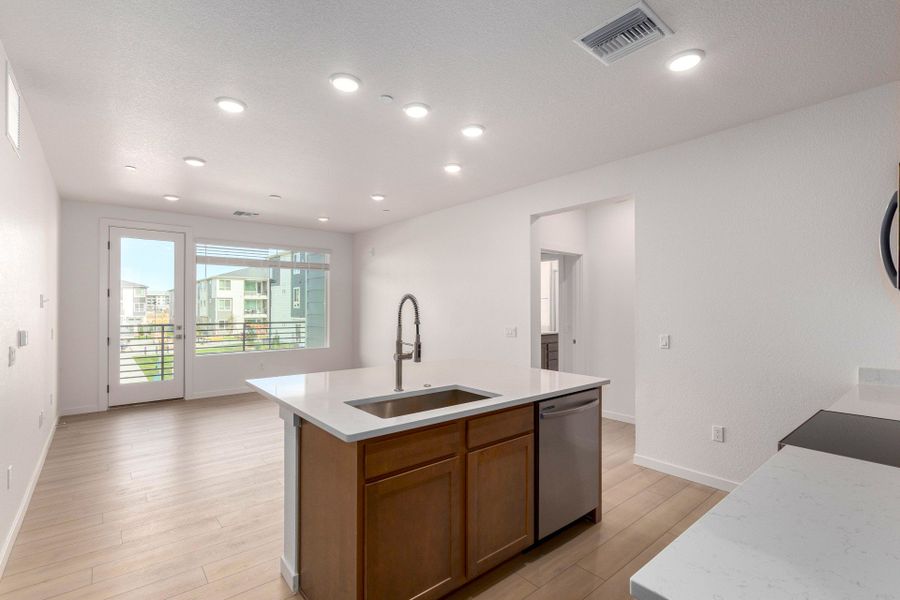 Furnished interior view inside a new home in Gateway Commons, Denver (Image 7). Furnished interior view inside a new home in Gateway Commons, Denver (Image 7).