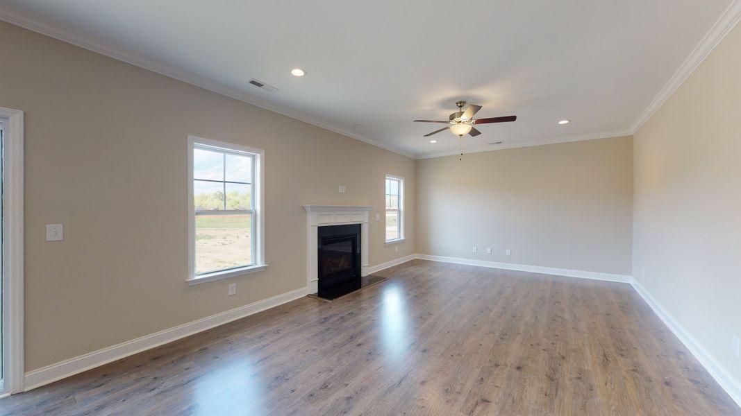 Representative unfurnished interior of a home built from the Ryder by Bill Clark Homes in Arbor Hills South II, Greenville (Image 14). Representative unfurnished interior of a home built from the Ryder by Bill Clark Homes in Arbor Hills South II, Greenville (Image 14).