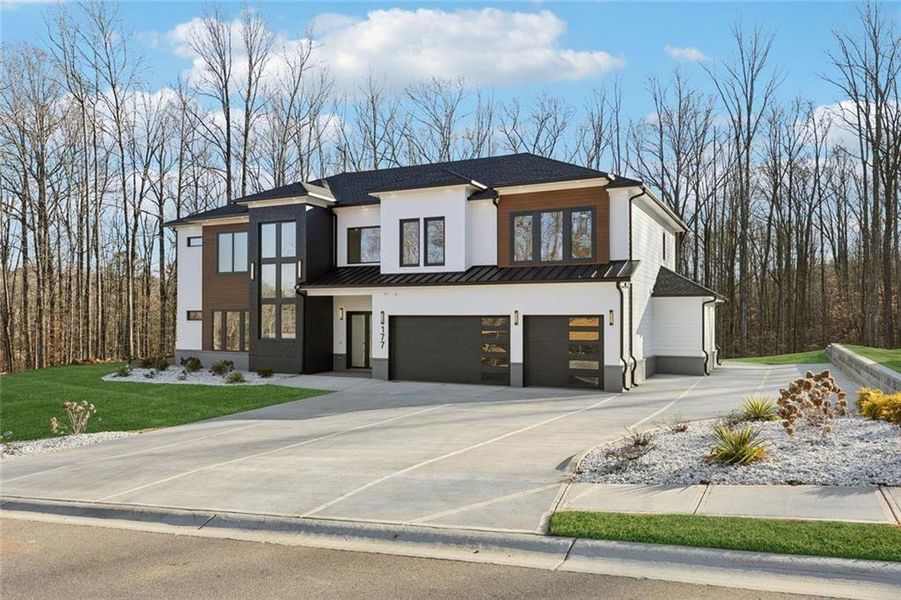 Front exterior of a new home in , Auburn, GA, highlighting curb appeal (Image 34).