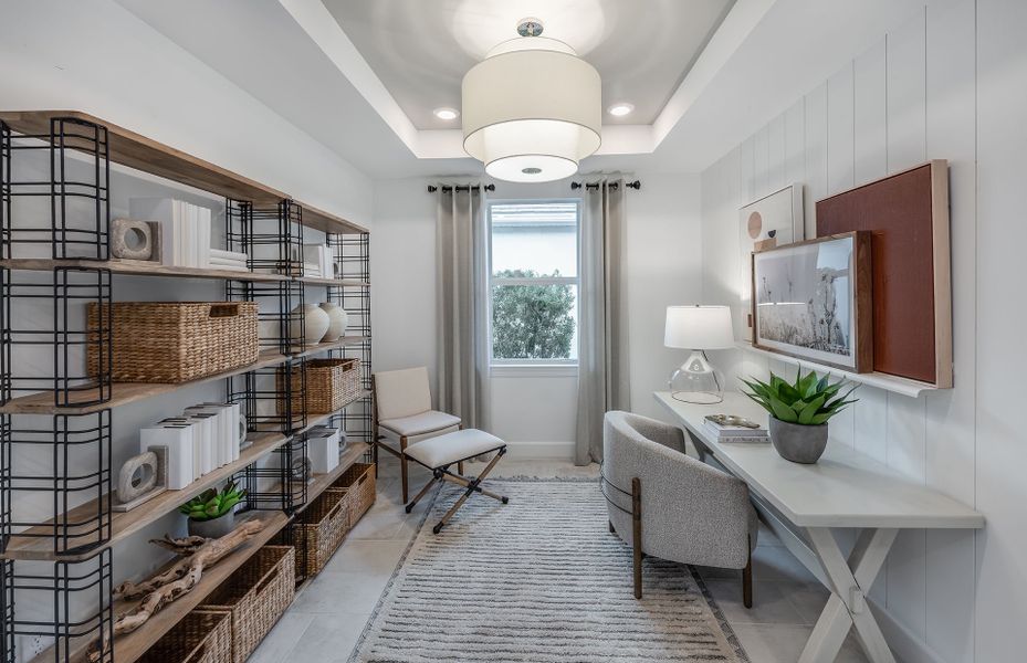 Furnished interior view inside a new home in TerraWalk at Babcock Ranch, Alva (Image 6).