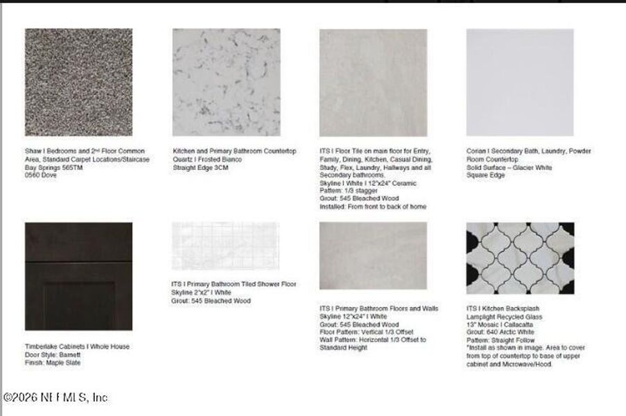 Sample of building materials used in homes in Colbert Landings, Palm Coast (Image 16).