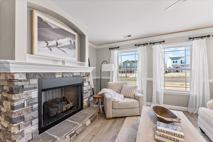 Representative furnished interior of a home built from the Sumter by Enchanted Homes in Lonesome Dove, San Antonio (Image 19).