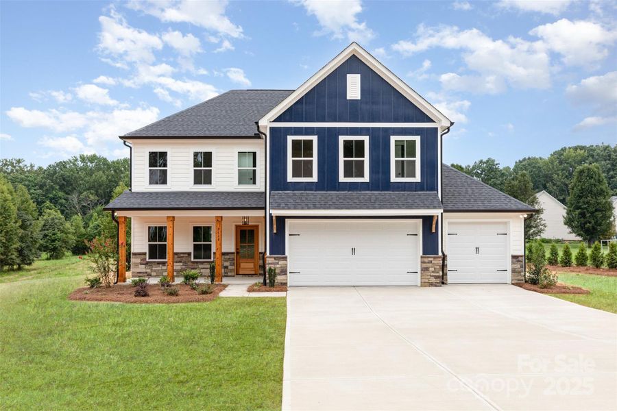 Front exterior of a new home in , Monroe, NC, highlighting curb appeal (Image 15). Front exterior of a new home in , Monroe, NC, highlighting curb appeal (Image 15).