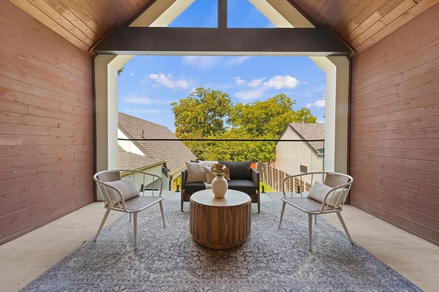 Exterior details and patio area of a home in , Dallas (Image 28).