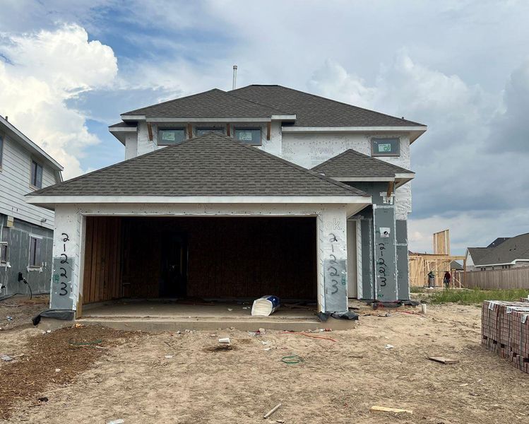 In-progress construction of a new home in Bridgeland 40', Cypress, TX (Image 13).