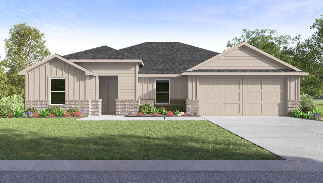 Representative exterior photo of a completed home built from the Bandera by D.R. Horton in Heritage Parks, Abilene, TX (Image 17).