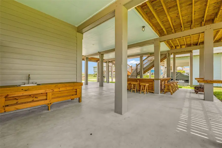 Exterior details and patio area of a home in , Crystal Beach (Image 27). Exterior details and patio area of a home in , Crystal Beach (Image 27).