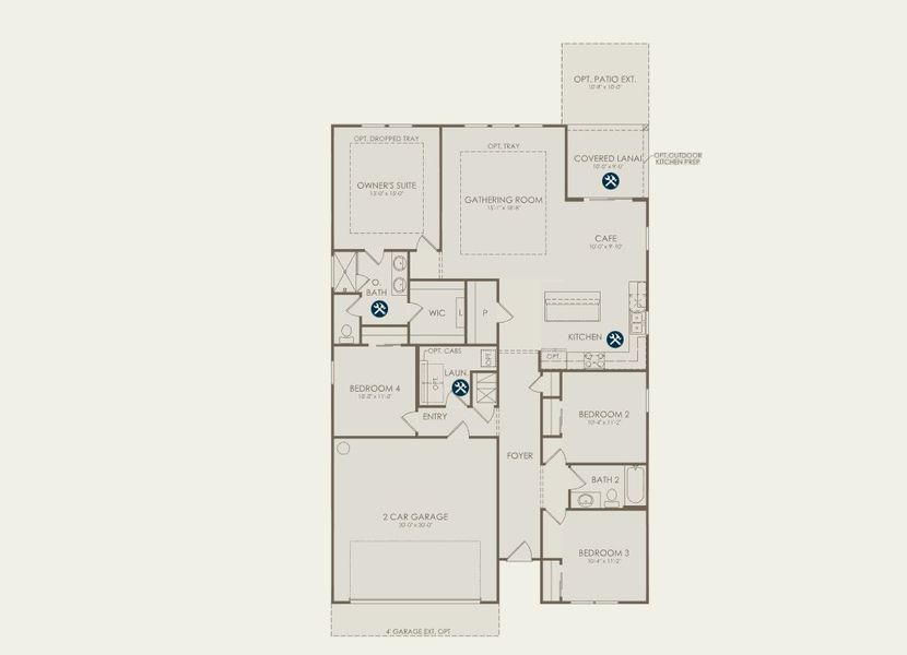 2D floor plan layout of this home in Murray Farms, Middleburg, FL (Image 5).