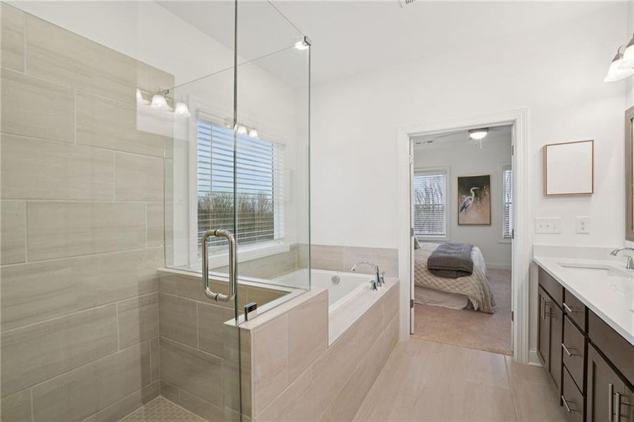 Furnished interior view inside a new home in Palisades Townhomes, Cumming (Image 30).