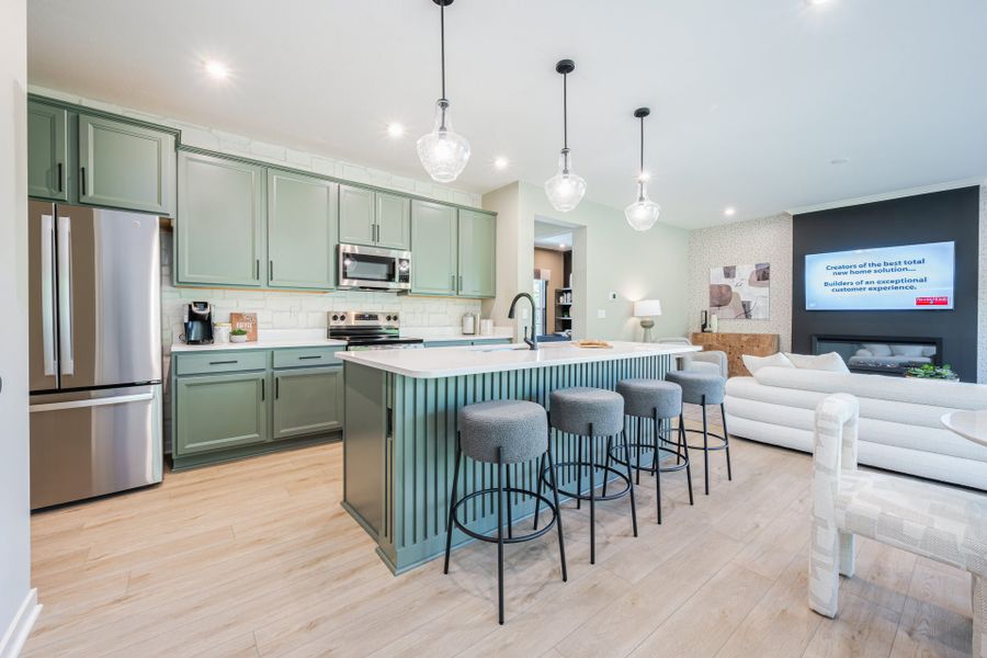 Representative furnished interior of a home built from the Wesley by Fischer Homes in Sage Woods, Dallas (Image 33).