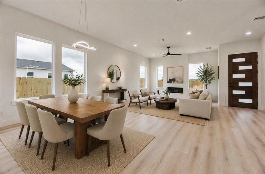 Furnished interior view inside a new home in , Dallas (Image 10).