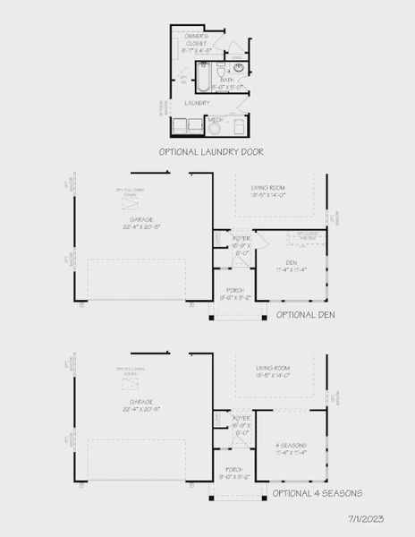 2D floor plan layout for the Palazzo by Epcon Communities in The Courtyards at Bailey Farms, Dacula, GA (Image 34).
