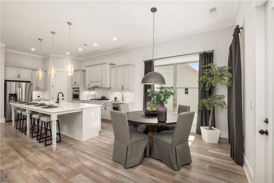 Furnished interior view inside a new home in Soleil Belmont Park, Canton (Image 7). Furnished interior view inside a new home in Soleil Belmont Park, Canton (Image 7).