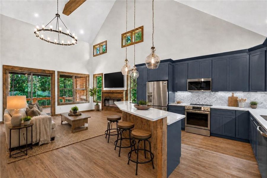 Furnished interior view inside a new home in , Ellijay (Image 11).