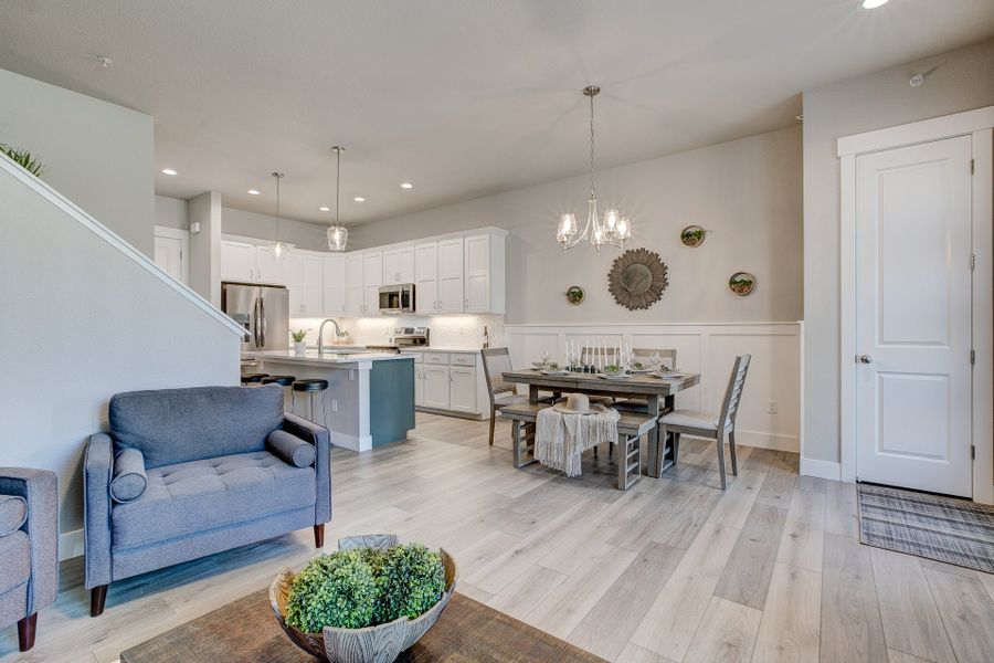 Representative furnished interior of a home built from the The Barrington 2 by Landmark Homes in Highlands at Fox Hill, Longmont (Image 15). Representative furnished interior of a home built from the The Barrington 2 by Landmark Homes in Highlands at Fox Hill, Longmont (Image 15).