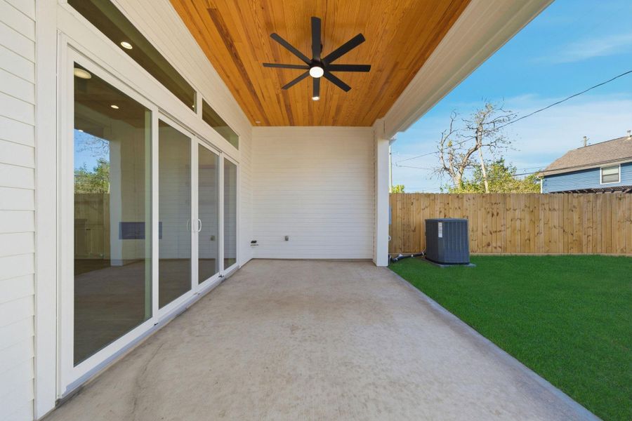 Exterior details and patio area of a home in , Houston (Image 25).