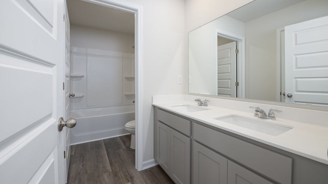 Furnished interior view inside a new home in Brooks Station, Dacula (Image 10).