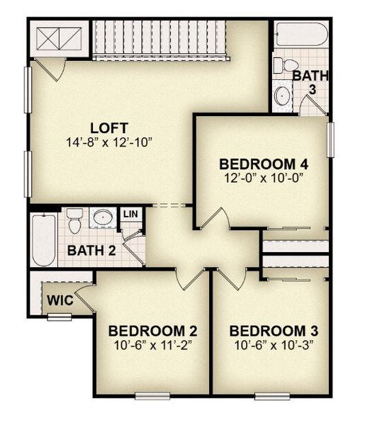 2D floor plan layout for the Paradise by Rockwell Homes in Grassmere, Zellwood, FL (Image 5). 2D floor plan layout for the Paradise by Rockwell Homes in Grassmere, Zellwood, FL (Image 5).