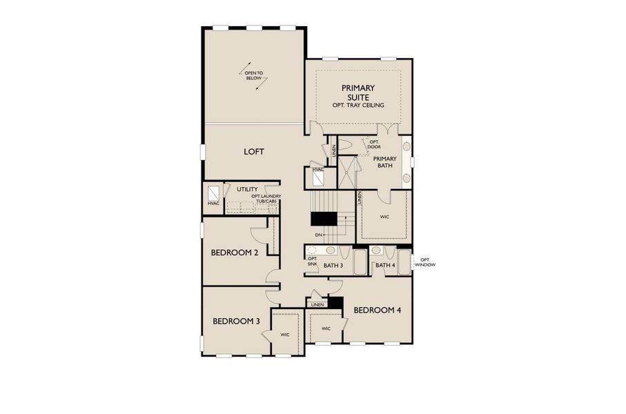 2D floor plan layout for the Duval II by Ashton Woods in Ardisia Park Estate, New Smyrna Beach, FL (Image 5).