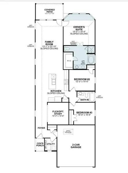 2D floor plan layout of this home in Summerview, Fulshear, TX (Image 4).