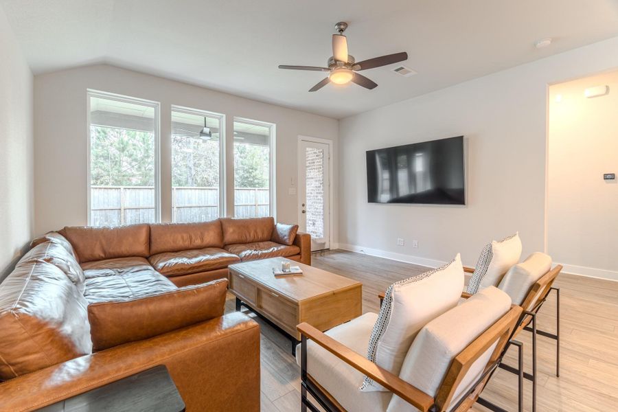 Furnished interior view inside a new home in Grand Central Park, Conroe (Image 17).