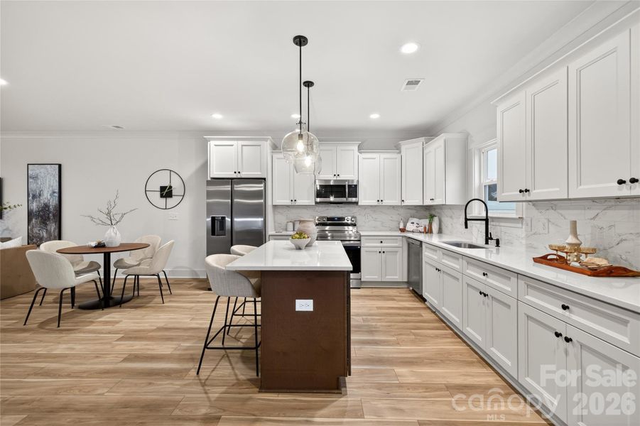 Furnished interior view inside a new home in , Charlotte (Image 16). Furnished interior view inside a new home in , Charlotte (Image 16).