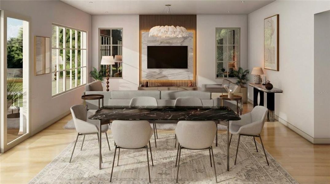 Furnished interior view inside a new home in , Sarasota (Image 4).