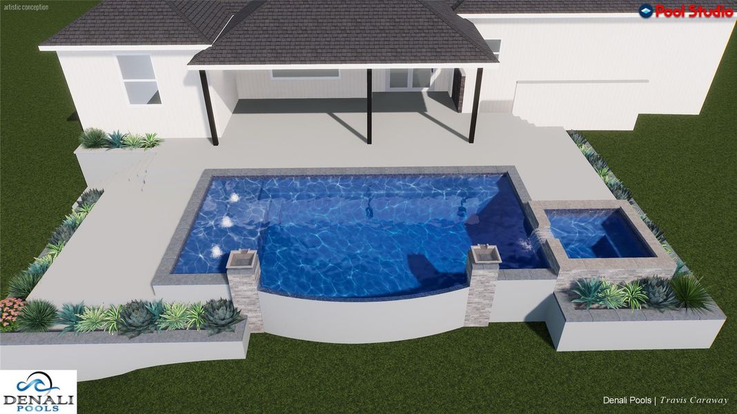 Exterior rendering of this home design in , Austin, TX (Image 4).