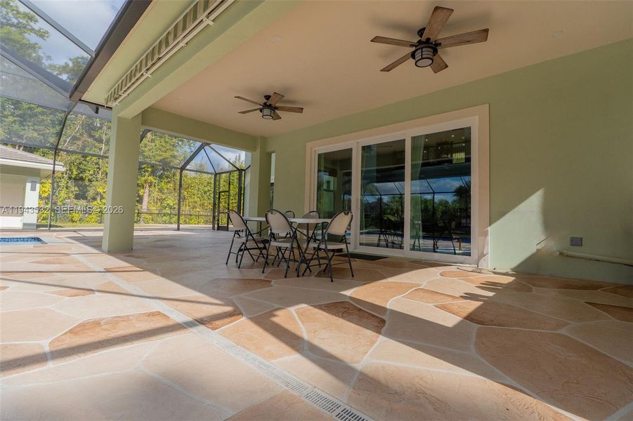 Exterior details and patio area of a home in , Parkland (Image 30).