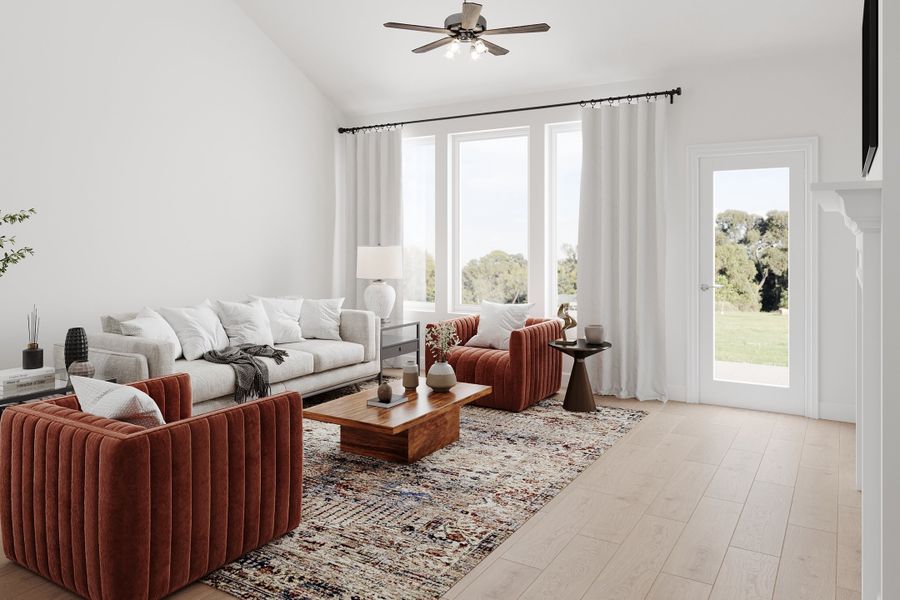 Representative furnished interior of a home built from the Sedona by Beazer Homes in Goodland: Crossings 50', Midlothian (Image 14). Representative furnished interior of a home built from the Sedona by Beazer Homes in Goodland: Crossings 50', Midlothian (Image 14).