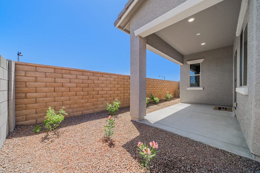 Covered Patio | Brisa Model Home | Mira Vista at Victory in Buckeye, AZ by Landsea Homes