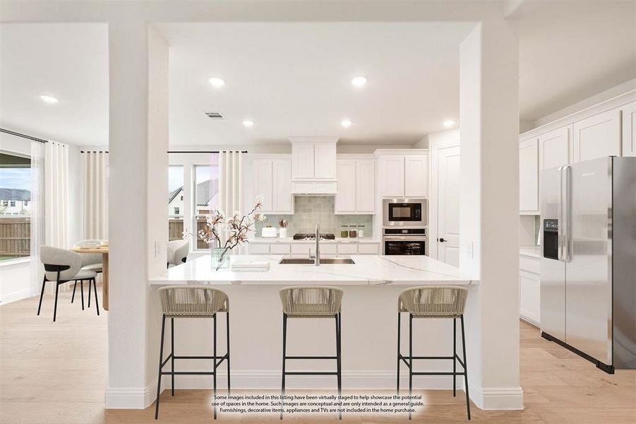 Furnished interior view inside a new home in Windsong Ranch Classic 61, Prosper (Image 12).