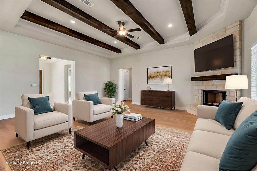 Furnished interior view inside a new home in King Crossing Estates, Van Alstyne (Image 13). Furnished interior view inside a new home in King Crossing Estates, Van Alstyne (Image 13).