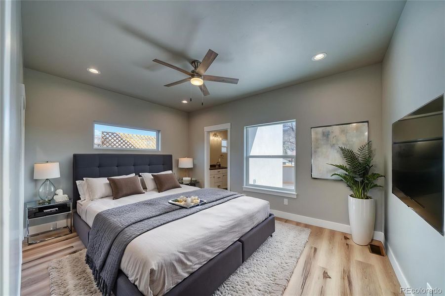 Virtually Staged primary bedroom