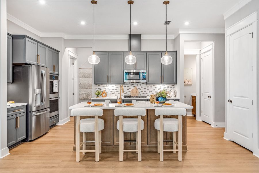 Representative furnished interior of a home built from the Anfield by Fischer Homes in The Villas at Longleaf Park, a Watersound Origins® community, Inlet Beach (Image 9). Representative furnished interior of a home built from the Anfield by Fischer Homes in The Villas at Longleaf Park, a Watersound Origins® community, Inlet Beach (Image 9).