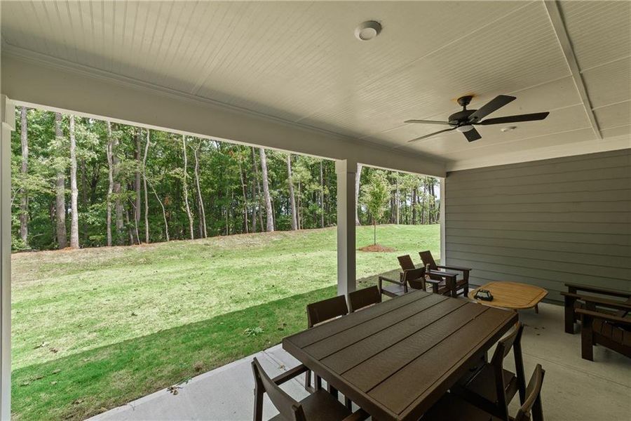 Exterior details and patio area of a home in Watermist at Mirror Lake, Villa Rica (Image 3).