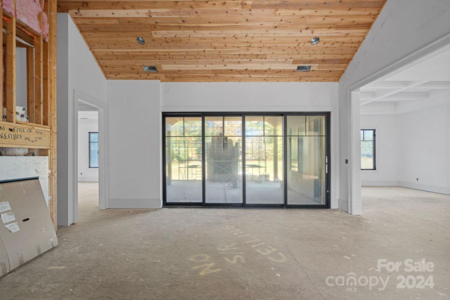 Wall of opening doors in Great Room