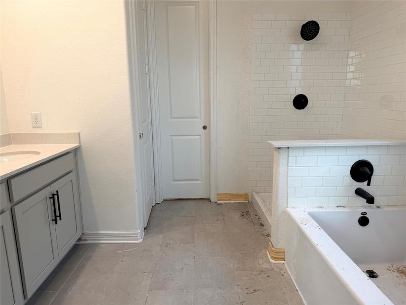 Construction progress - primary bath