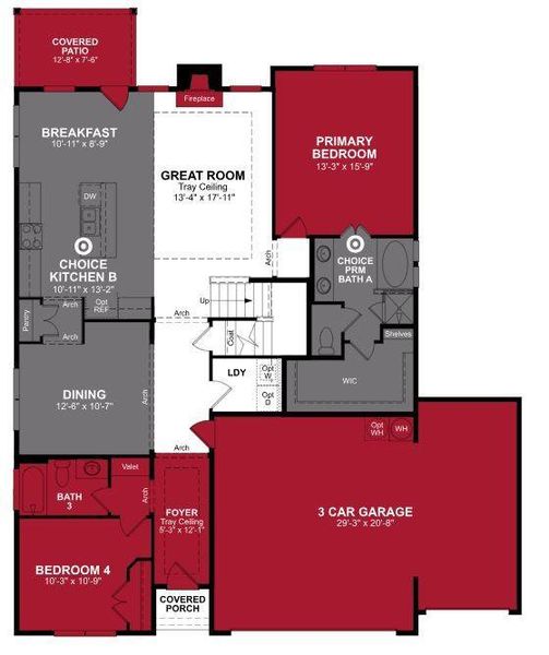 Beazer Homes Whitewing Trails Avalon Floorplan.