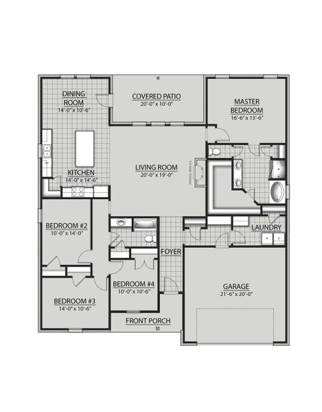 Camellia V H - Open Floor Plan - DSLD Homes